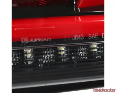 Spec-D Red Bars Sequential LED Taillights (Jet Black Housing/Clear Lens) Hyundai Genesis Coupe 2010-2016 - LT-GENS210BKLED-TM