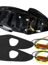 Spec-D Red Bars Sequential LED Taillights (Jet Black Housing/Clear Lens) Hyundai Genesis Coupe 2010-2016                                     - LT-GENS210BKLED-TM - Image 7