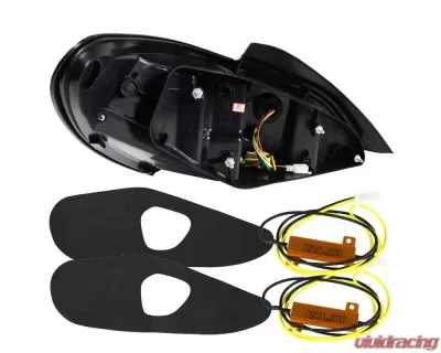 Spec-D Red Bars Sequential LED Taillights (Jet Black Housing/Clear Lens) Hyundai Genesis Coupe 2010-2016 - LT-GENS210BKLED-TM