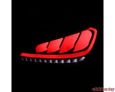 Spec-D Red Bar Sequential LED Taillights (Satin Black Housing/Clear Lens) Hyundai Genesis Coupe 2010-2016 - LT-GENS210JRLED-TM