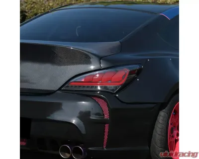 Spec-D Red Bar Sequential LED Taillights (Satin Black Housing/Clear Lens) Hyundai Genesis Coupe 2010-2016 - LT-GENS210JRLED-TM