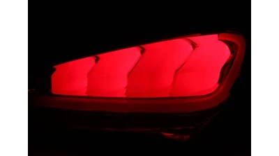 Spec-D White Bar Sequential LED Taillights (Chrome Housing/Red Lens) Hyundai Genesis Coupe 2010-2016                                     - LT-GENS210RLED-TM - Image 3