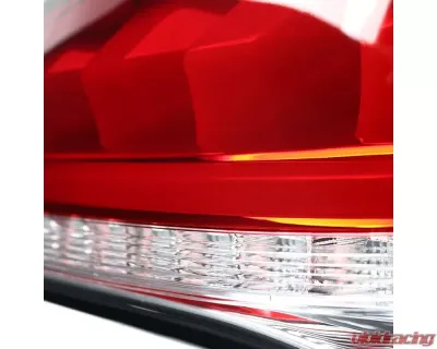 Spec-D White Bar Sequential LED Taillights (Chrome Housing/Red Lens) Hyundai Genesis Coupe 2010-2016 - LT-GENS210RLED-TM