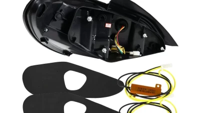 Spec-D White Bar Sequential LED Taillights (Chrome Housing/Red Lens) Hyundai Genesis Coupe 2010-2016                                     - LT-GENS210RLED-TM - Image 8