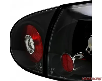 Spec-D Taillights (Matte Black Housing/Clear Lens) Volkswagen Golf | GTI | R32 2006-2009 - LT-GLF05JM-TM