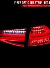 Spec-D LED Taillights (Chrome Housing/Red Lens) Volkswagen Golf | GTI 2015-2017                                     - LT-GLF15RLED-TM - Image 2