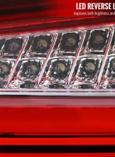 Spec-D LED Taillights (Chrome Housing/Red Lens) Volkswagen Golf | GTI 2015-2017                                     - LT-GLF15RLED-TM - Image 3