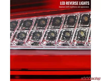 Spec-D LED Taillights (Chrome Housing/Red Lens) Volkswagen Golf | GTI 2015-2017 - LT-GLF15RLED-TM