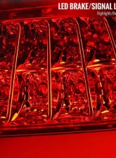 Spec-D LED Taillights (Chrome Housing/Red Lens) Volkswagen Golf | GTI 2015-2017                                     - LT-GLF15RLED-TM - Image 4