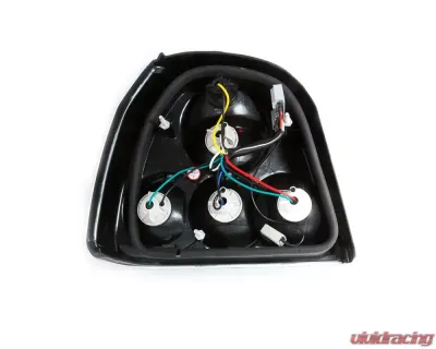 Spec-D Taillights (Matte Black Housing/Clear Lens) Volkswagen Golf 1993-1998 - LT-GLF93JM-TM