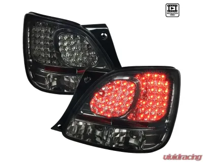 Spec-D LED Taillights (Chrome Housing/Smoke Lens) Lexus GS300 | GS400 | GS430 1998-2005 - LT-GS30098GLED-TM