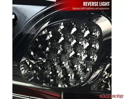 Spec-D LED Taillights (Chrome Housing/Smoke Lens) Lexus GS300 | GS400 | GS430 1998-2005 - LT-GS30098GLED-TM