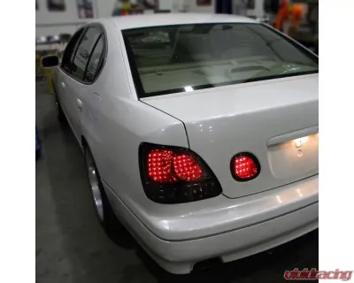 Spec-D LED Taillights (Chrome Housing/Smoke Lens) Lexus GS300 | GS400 | GS430 1998-2005 - LT-GS30098GLED-TM