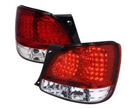 Spec-D LED Taillights (Chrome Housing/Red Clear Lens) Lexus GS300 | GS400 | GS430 1998-2005