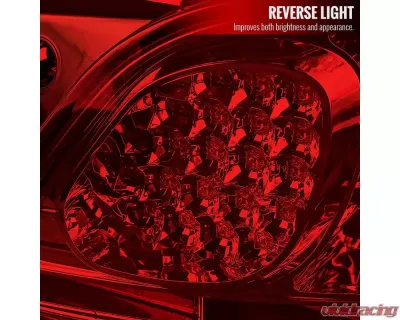 Spec-D LED Taillights (Chrome Housing/Red Clear Lens) Lexus GS300 | GS400 | GS430 1998-2005 - LT-GS30098RLED-TM