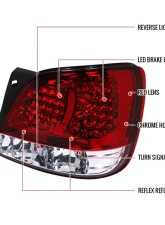 Spec-D LED Taillights (Chrome Housing/Red Clear Lens) Lexus GS300 | GS400 | GS430 1998-2005                                     - LT-GS30098RLED-TM - Image 9