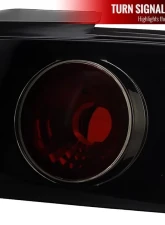 Spec-D Taillights (Glossy Black Housing/Smoked Lens) Acura Integra 1994-2001                                     - LT-INT942BB-TM - Image 4