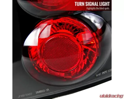 Spec-D Taillights (Matte Black Housing/Clear Lens) Chevrolet Malibu 2004-2007 - LT-MBU04JM-TM