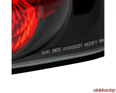Spec-D Taillights (Matte Black Housing/Clear Lens) Chevrolet Malibu 2004-2007 - LT-MBU04JM-TM