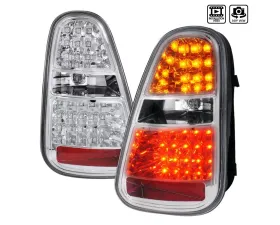 Spec-D LED Taillights (Chrome Housing/Clear Lens) Mini Cooper S 2005-2006
