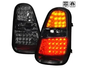Spec-D LED Taillights (Chrome Housing/Smoke Lens) Mini Cooper S 2005-2006