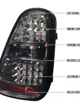 Spec-D LED Taillights (Chrome Housing/Smoked Lens) Mini Cooper S 2005-2006                                     - LT-MINI06GLED-TM - Image 10
