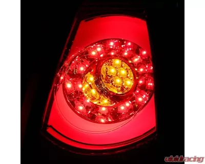 Spec-D LED Taillights (Chrome Housing/Red Lens) Mini Cooper | Cooper S 2011-2015 - LT-MINI11RLED-TM