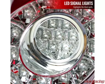 Spec-D LED Taillights (Chrome Housing/Red Lens) Mini Cooper | Cooper S 2011-2015 - LT-MINI11RLED-TM