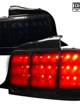 Spec-D Sequential LED Taillights (Glossy Black Housing/Smoked Lens) Ford Mustang 2005-2009                                     - LT-MST05BBLED-SQ-TM - Image 10