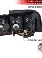 Spec-D Sequential LED Taillights (Glossy Black Housing/Smoked Lens) Ford Mustang 2005-2009                                     - LT-MST05BBLED-SQ-TM - Image 10