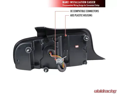 Spec-D Sequential LED Taillights (Jet Black Housing/Clear Lens) Ford Mustang 2010-2012 - LT-MST10BKLED-TM