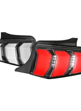 Spec-D Sequential LED Taillights (Matte Black Housing/Clear Lens) Ford Mustang 2010-2012                                     - LT-MST10JMLED-TM - Image 10