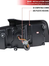 Spec-D Sequential LED Taillights (Matte Black Housing/Clear Lens) Ford Mustang 2010-2012                                     - LT-MST10JMLED-TM - Image 8