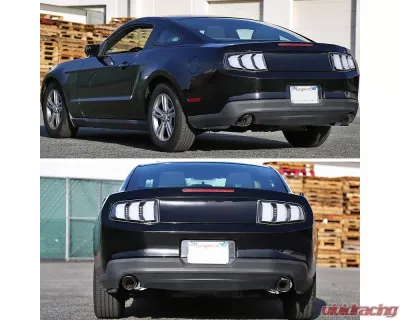 Spec-D Sequential LED Taillights (Matte Black Housing/Clear Lens) Ford Mustang 2010-2012 - LT-MST10JMLED-TM