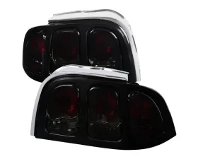 Spec-D Taillights (Chrome Housing/Smoke Lens) Ford Mustang 1994-1998