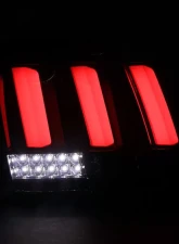 Spec-D Red Marker Sequential LED Taillights (Glossy Black Housing/Smoke Lens) Ford Mustang 1999-2004                                     - LT-MST99B2LED-SQ-TM - Image 4