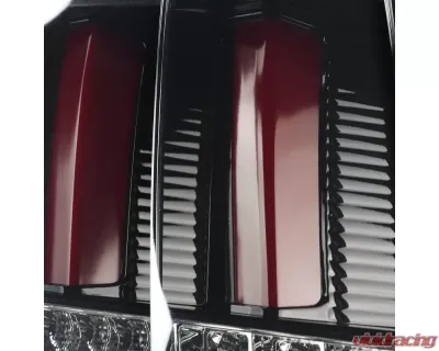 Spec-D Red Marker Sequential LED Taillights (Glossy Black Housing/Smoke Lens) Ford Mustang 1999-2004 - LT-MST99B2LED-SQ-TM