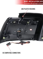 Spec-D Red Marker Sequential LED Taillights (Glossy Black Housing/Smoke Lens) Ford Mustang 1999-2004                                     - LT-MST99B2LED-SQ-TM - Image 9