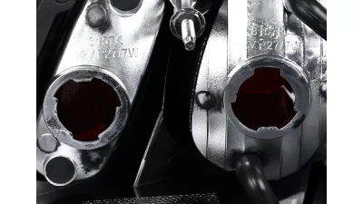 Spec-D Taillights (Chrome Housing/Smoked Lens) Ford Mustang 1999-2004                                     - LT-MST99G-APC - Image 7