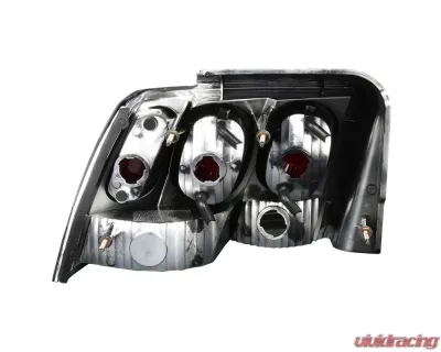 Spec-D Taillights (Chrome Housing/Smoked Lens) Ford Mustang 1999-2004 - LT-MST99G-APC