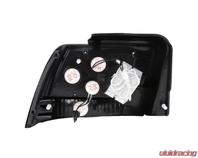 Spec-D Sequential LED Taillights - RS (Chrome Housing/Smoke Lens) Ford Mustang 1999-2004 - LT-MST99GLED-SQ-RS