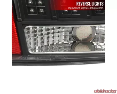 Spec-D Sequential LED Taillights - RS (Matte Black Housing/Clear Lens) Ford Mustang 1999-2004 - LT-MST99JMLED-SQ-RS