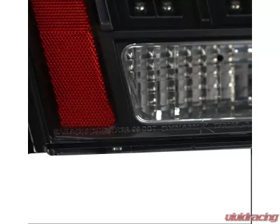 Spec-D Sequential LED Taillights - RS (Matte Black Housing/Clear Lens) Ford Mustang 1999-2004 - LT-MST99JMLED-SQ-RS