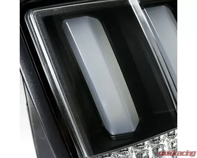 Spec-D Sequential LED Taillights (Matte Black Housing/Clear Lens) Ford Mustang 1999-2004 - LT-MST99JMLED-SQ-TM