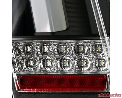 Spec-D Sequential LED Taillights (Matte Black Housing/Clear Lens) Ford Mustang 1999-2004 - LT-MST99JMLED-SQ-TM