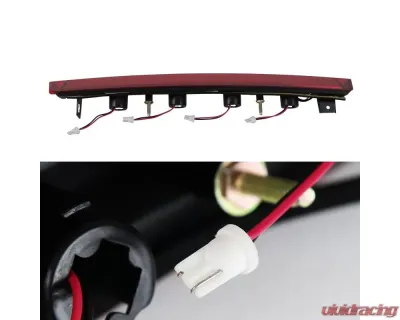 Spec-D LED 3rd Brake Light (Chrome Housing/Red Lens) Ford Mustang 1999-2004 - LT-MST99RBRLED-RS