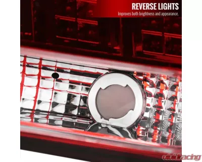 Spec-D Sequential LED Taillights - RS (Chrome Housing/Red Lens) Ford Mustang 1999-2004 - LT-MST99RLED-SQ-RS