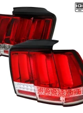Spec-D Sequential LED Taillights (Chrome Housing/Red Lens) Ford Mustang 1999-2004                                     - LT-MST99RLED-SQ-TM - Image 10