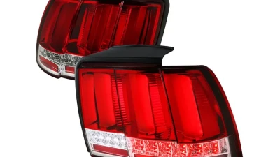 Spec-D Sequential LED Taillights (Chrome Housing/Red Lens) Ford Mustang 1999-2004                                     - LT-MST99RLED-SQ-TM - Image 10
