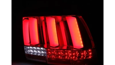 Spec-D Sequential LED Taillights (Chrome Housing/Red Lens) Ford Mustang 1999-2004                                     - LT-MST99RLED-SQ-TM - Image 4